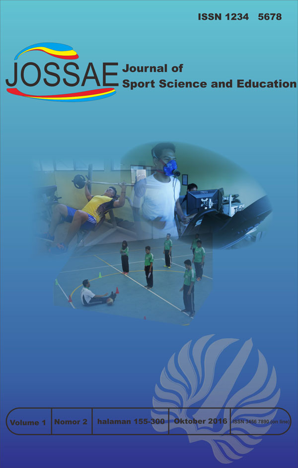 Cover JOSSAE :  Journal of Sport Science and Education / Mochamad Ridwan