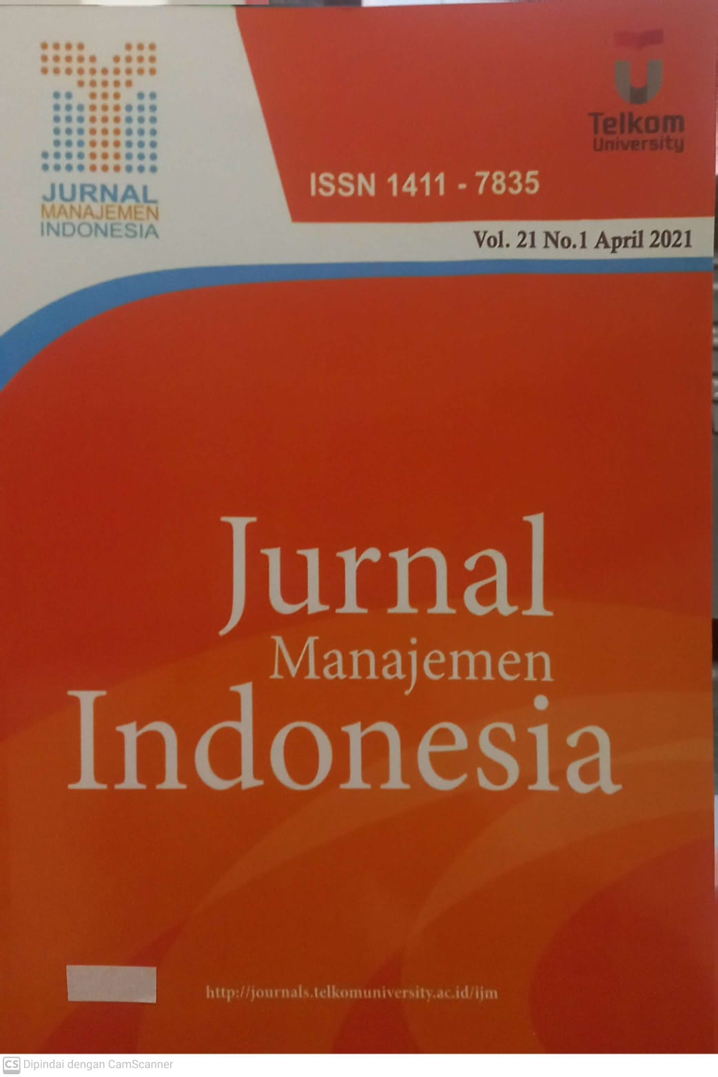 Cover JURNAL MANAJEMEN INDONESIA / Grisna Anggadwita