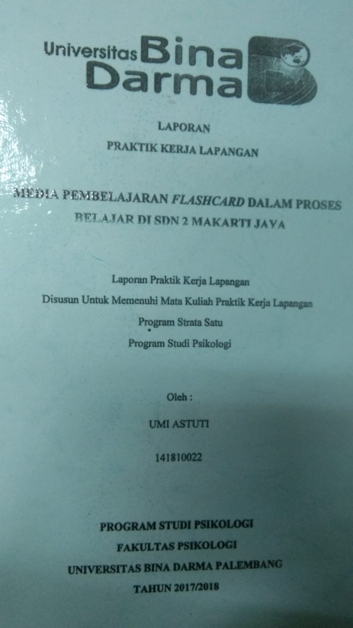 Cover MEDIA PEMBELAJARAN FLASHCARD DALAM PROSES BELAJAR DI SDN 2 MAKARTI JAYA / UMI ASTUTI