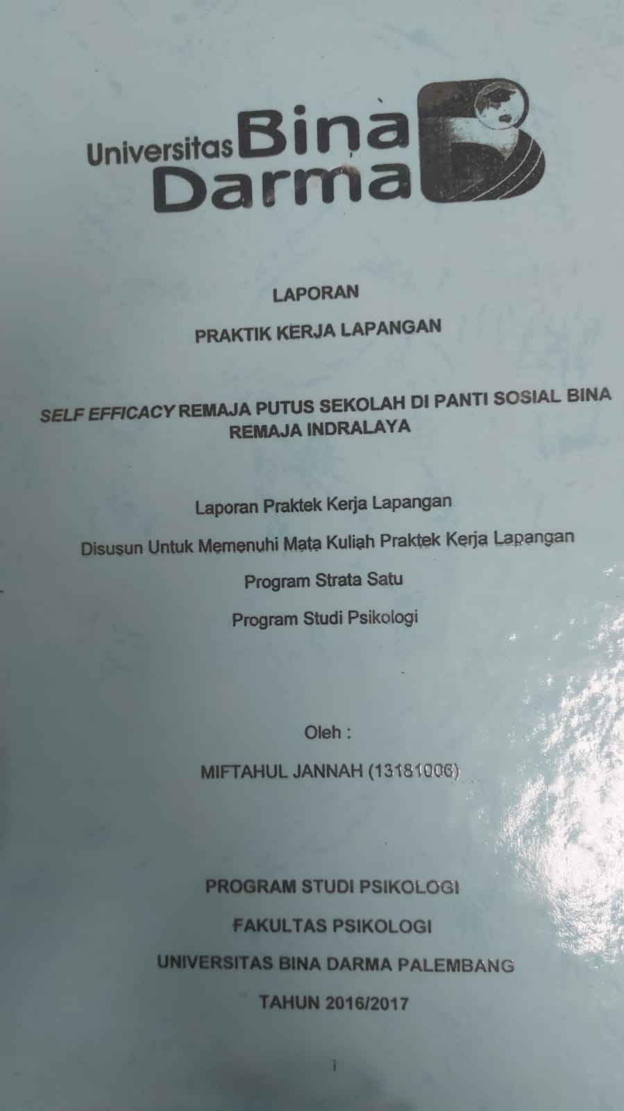 Cover MINAT BACA PADA MASYARAKAT SEKITAR DI BADAN ARSIP, PERPUSTAKAAN DAN DOKUMENTASI KOTA PALEMBANG / RAIDA WATI