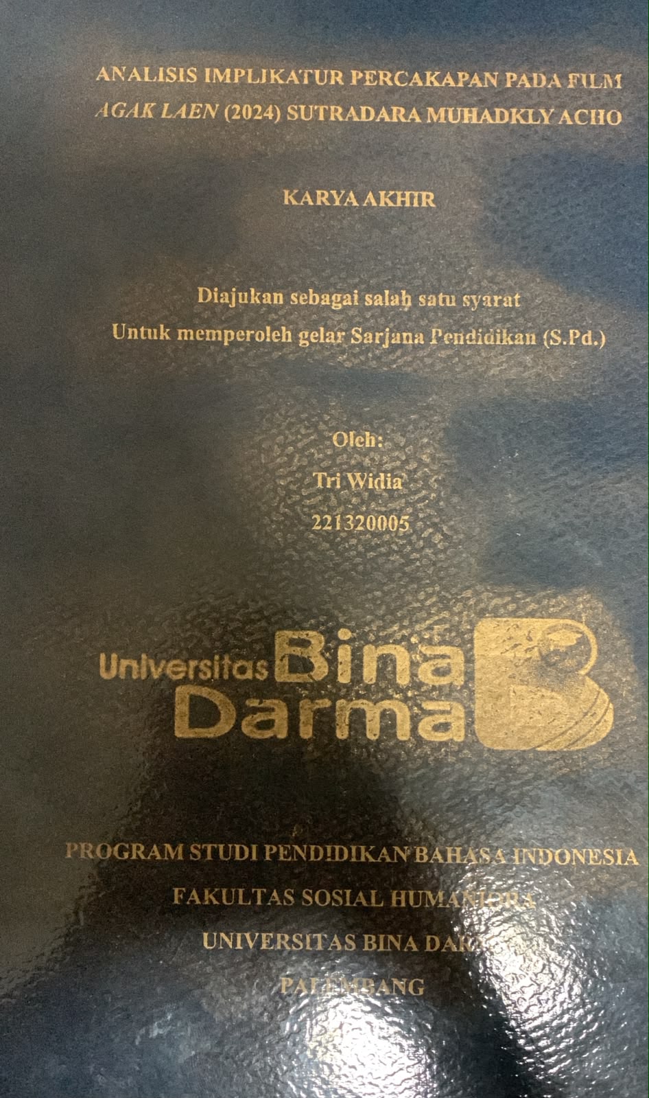 Cover Analisis Implikatur Percakapan pada Film Agak Laen (2024) Sutradara Muhadkly Acho / Tri Widia