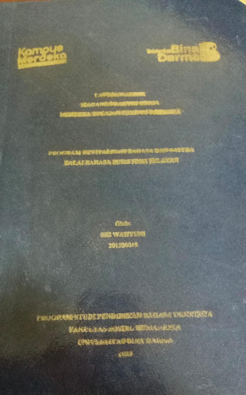 Cover PROGRAM REVITALISASI BAHASA DAN SASTRA BALAI BAHASA SUMATERA SELATAN / Sru Wahyuni (201320015)