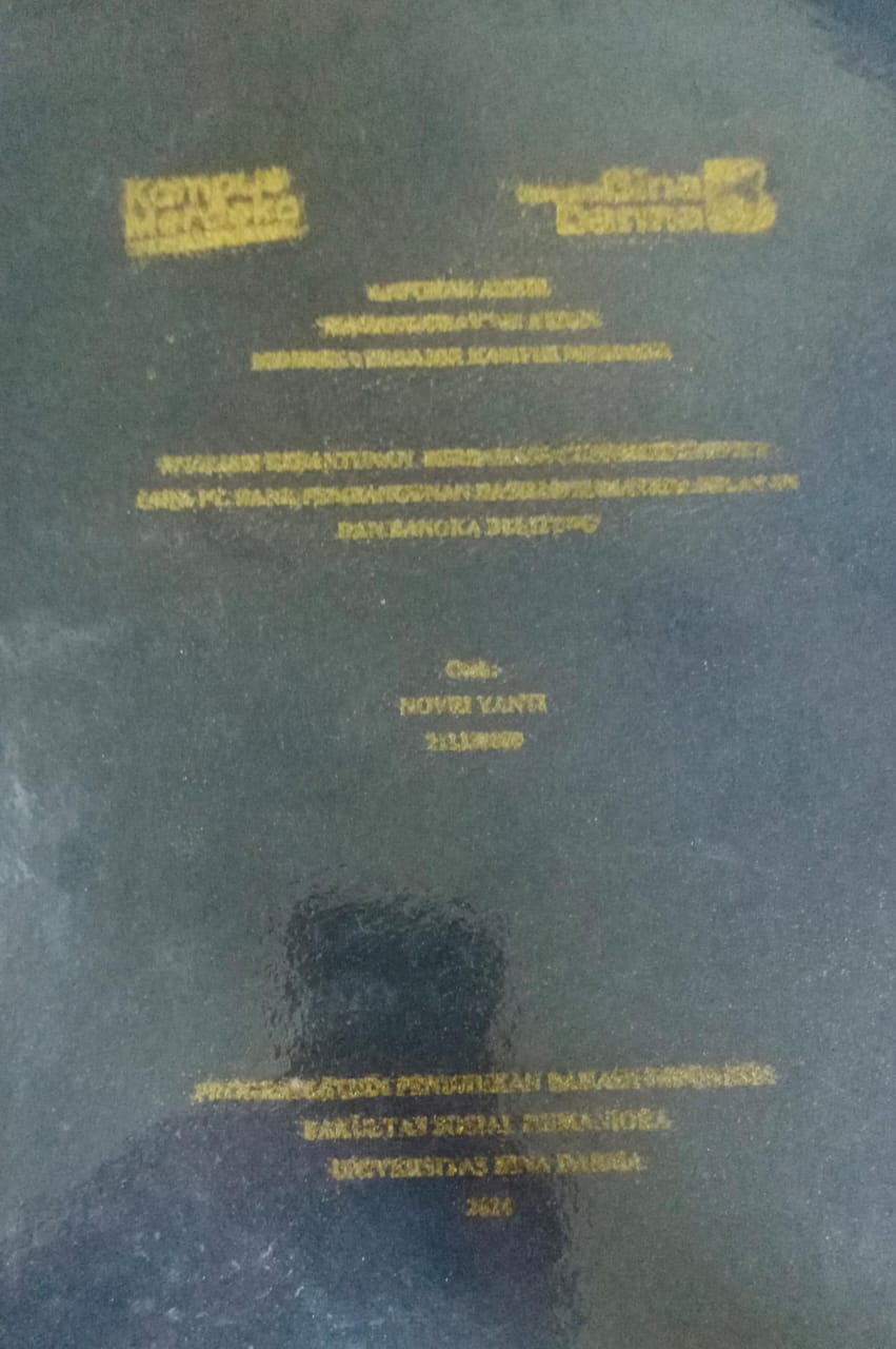 Cover PEMBINAAN BAHASA INDONESIA DI PROVINSI SUMATERA SELATAN / Iluh Eka Yuliani (201320013)