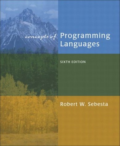 Cover CONCEPTS OF PROGRAMMING LANGUAGES / Robert W. Sebesta