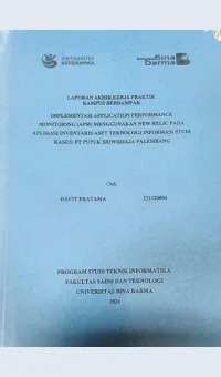 IMPLEMENTASI APPLICATION PERFORMANCE MONITORING (APM) MENGGUNAKAN NEW RELIC PADA APLIKASI INVENTARIS ASFT TEKNOLOGI INFORMASI STUDI KASUS: PT PUPUK SRIWIDJAJA PALEMBANG / DAVIT PRATAMA